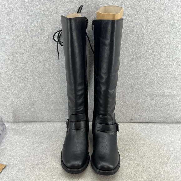 Euro Soft Women's Black Lace-Up Knee-High Boots New - Picture 4 of 9